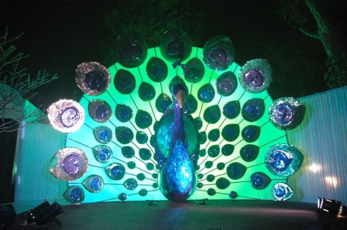 How to make peacock for stage decoration