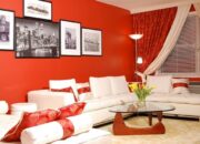 How to decorate a red wall living room with style