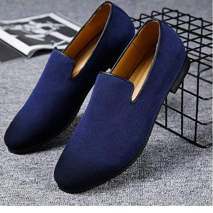 Mens navy blue dress shoes for sale