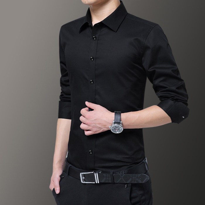 Polyester dress shirts men