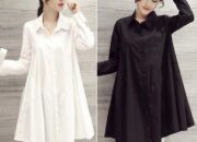 Captivating long womens shirt dress for elegant style