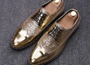 Rose Gold Men Dress Shoes Elegant Footwear for Stylish Men