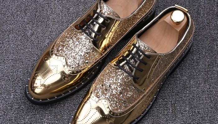 Rose Gold Men Dress Shoes Elegant Footwear for Stylish Men