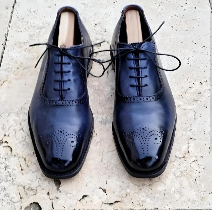 Mens navy blue dress shoes for sale