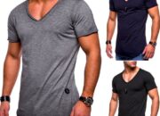 Men's v neck dress shirt